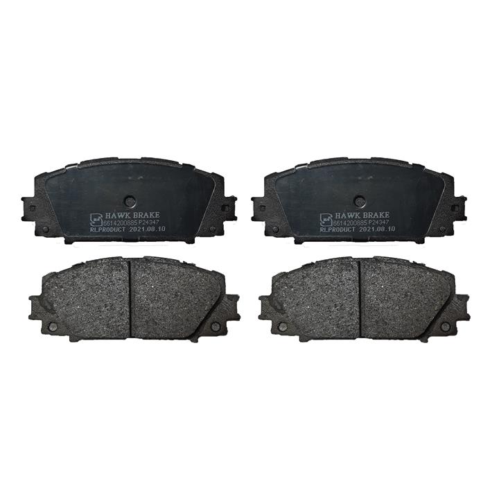 لنت ترمز جلو هاک بریک مدل P24347 مناسب برای تویوتا یاریس HAWK BRAKE P24347 Front Brake Pad For TOYOTA YARIS